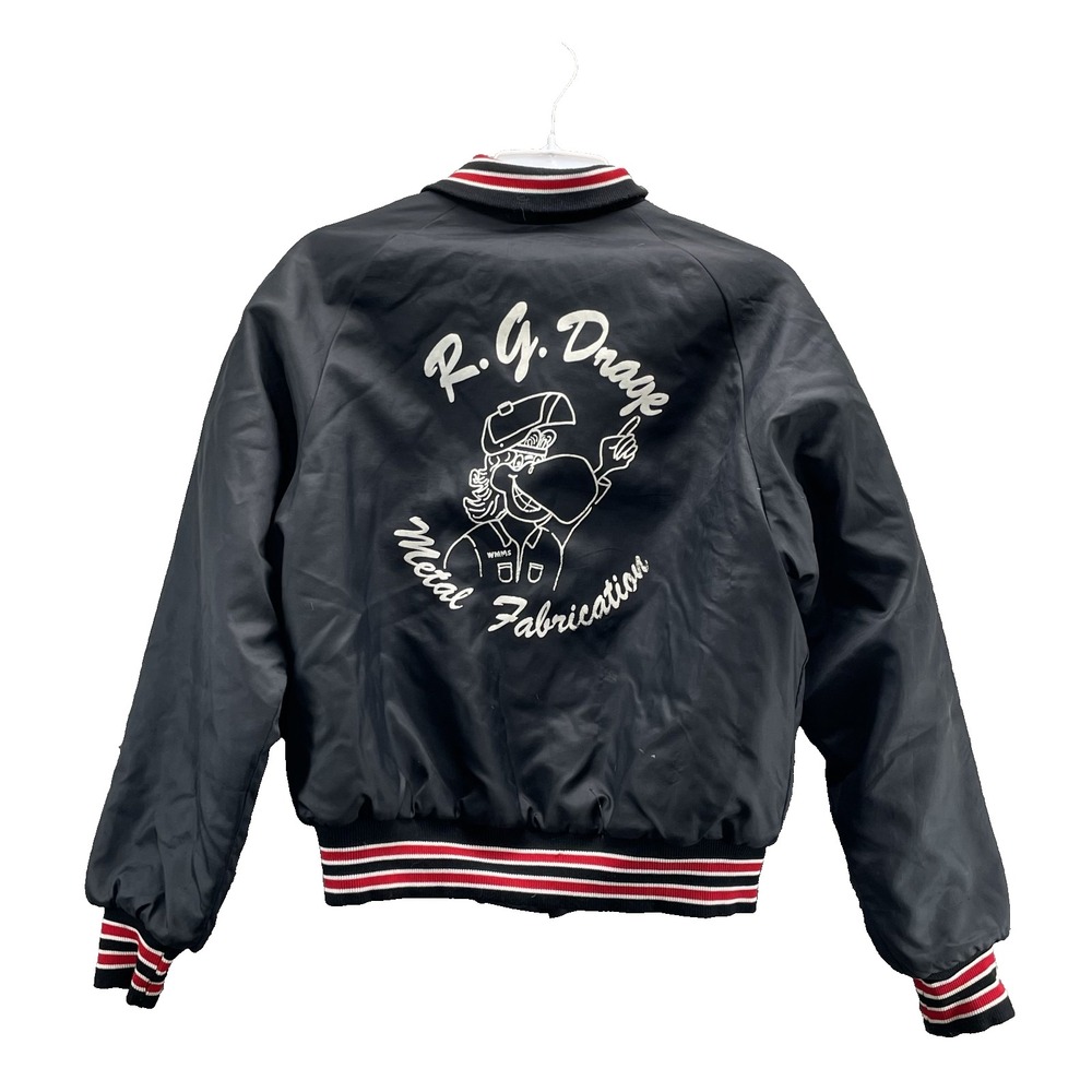Vintage Don Alleson Satin Varsity Bomber Mens Small Preppy Sportswear Streetwear